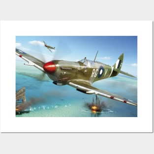 RAF Asian Spitfire Patrol Posters and Art